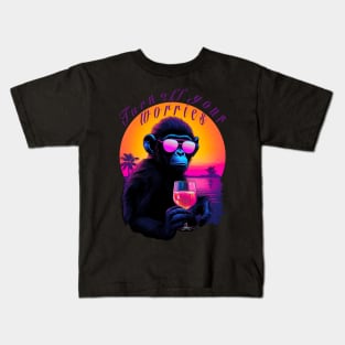 Monkey in sunglasses Kids T-Shirt